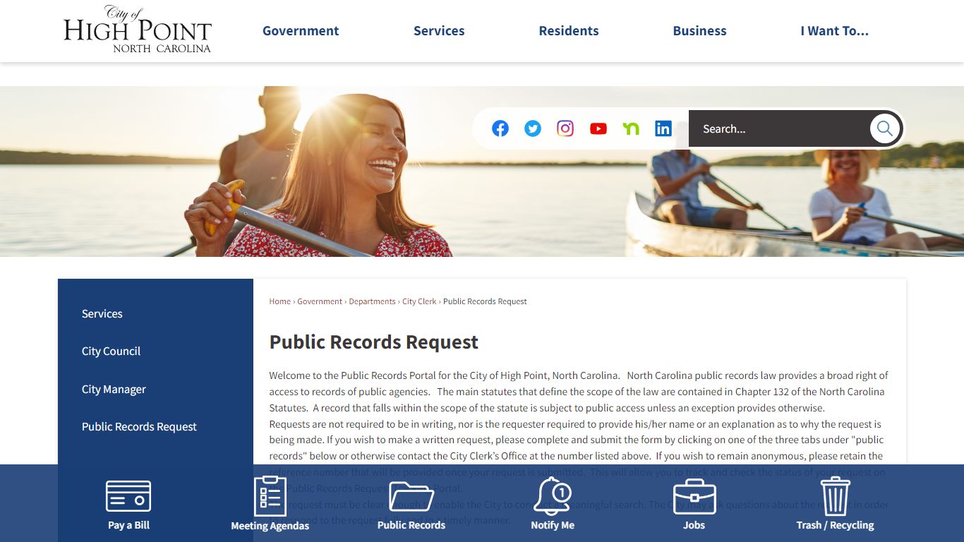 Public Records Request | High Point, NC