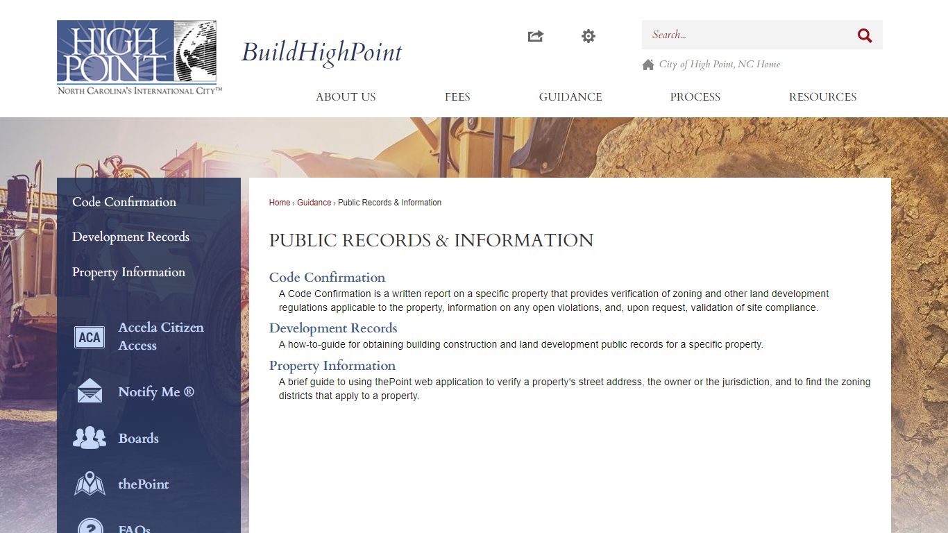 Public Records & Information | Build High Point, NC